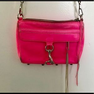 Rebecca minkoff hot pink cross body mini Mac